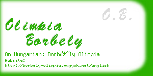 olimpia borbely business card